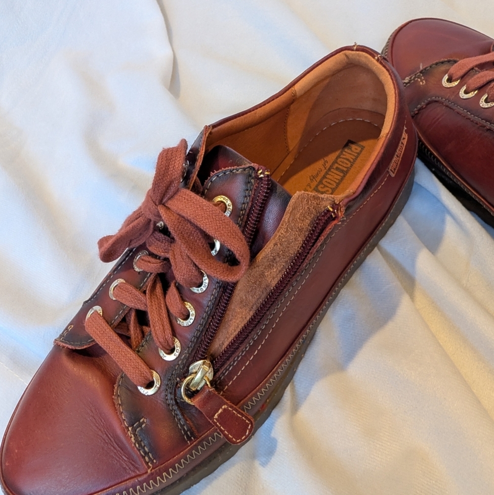 Pikolinos Mallorca Sneaker Size 40 Maroon/Burgundy - Picture 7 of 15